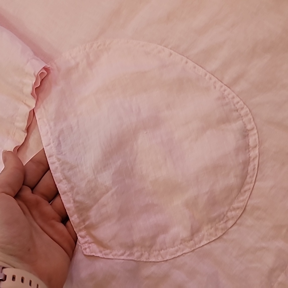 Vintage pink linen shirt - Picture 3 of 5